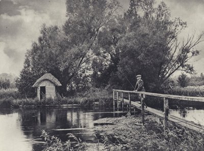 レックフォード水上の小屋（モノクロ写真） 作： Edward Alfred Barton