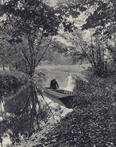 ミスボーンの小川（モノクロ写真） 作： Edward Alfred Barton