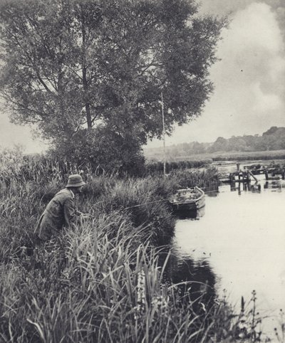 レックフォードのウナギ壺橋にて（モノクロ写真） 作： Edward Alfred Barton
