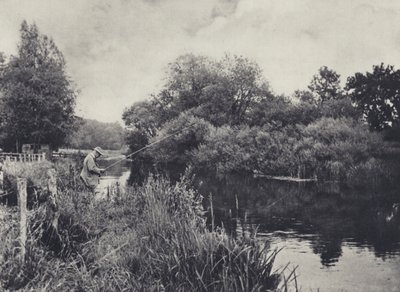 テスト中のストックブリッジ下のブート島（モノクロ写真） 作： Edward Alfred Barton