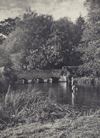 レバートン橋の夕立ち（モノクロ写真） 作： Edward Alfred Barton