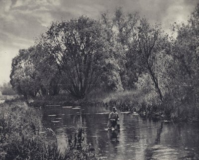 テスト支流にて（モノクロ写真） 作： Edward Alfred Barton