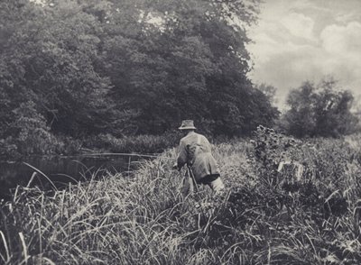 ラムズベリー・ウォーターの下端（モノクロ写真） 作： Edward Alfred Barton