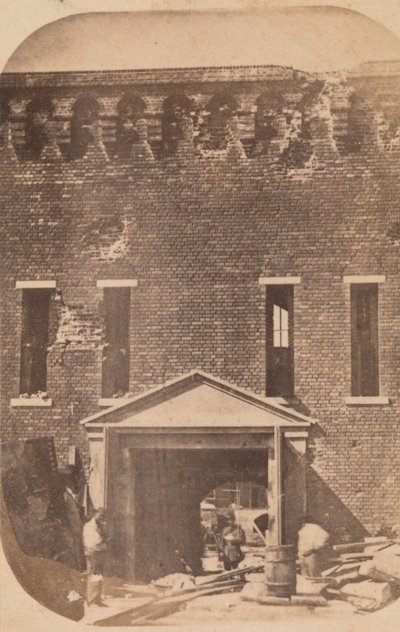 サムター要塞の撤退、1861 年 4 月。 作： Edward Anthony