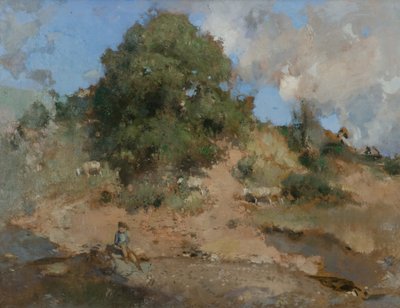 ホーソーン銀行、1910年頃（キャンバスに油彩） 作： Edward Arthur Walton