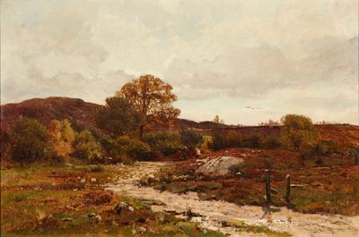 荒野の風景（キャンバスに油彩） 作： Edward Arthur Walton