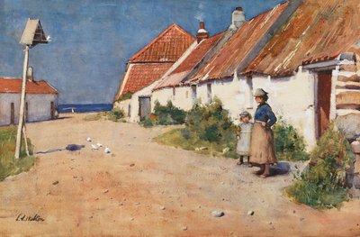 ドブコットのある海辺のコテージ （水彩・紙） 作： Edward Arthur Walton