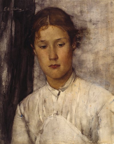 ゲーム・キーパーの娘（水彩・紙） 作： Edward Arthur Walton