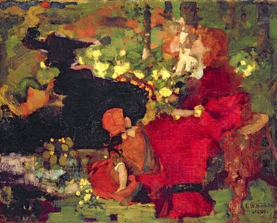 森の中のプール 作： Edward Atkinson Hornel