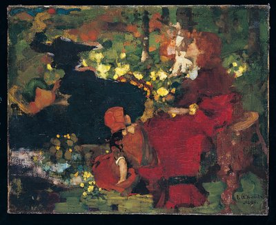 森の中のプール 作： Edward Atkinson Hornel