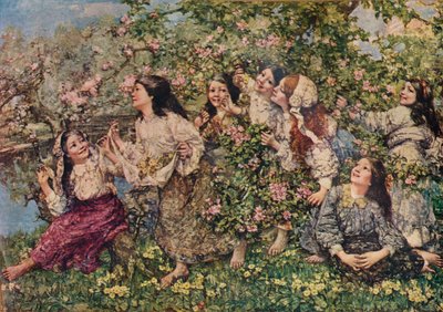 春の輪舞、1910 1935 作： Edward Atkinson Hornel