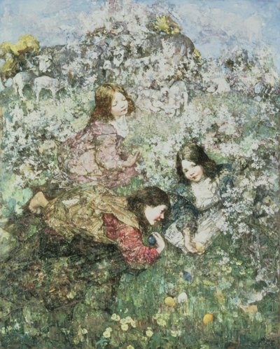 イースターエッグ（油彩・キャンバス 作： Edward Atkinson Hornel