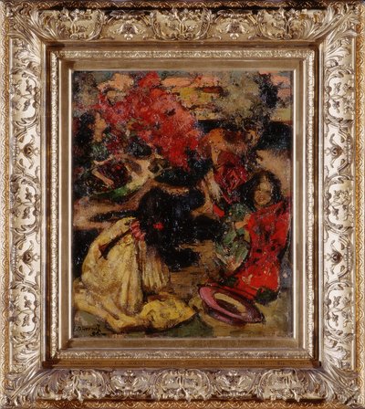 Leisure Moments（油彩・キャンバス 作： Edward Atkinson Hornel