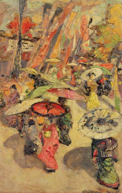 東京の街並み 作： Edward Atkinson Hornel