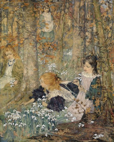 春の訪れ 作： Edward Atkinson Hornel