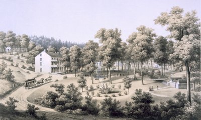 Stribling Springs、スパビレッジ、オーガスタカントリー、1858 作： Edward Beyer