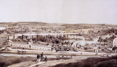 ギャンブルの丘、バージニア州リッチモンド、「バージニア州のアルバム」、1858年からの眺め 作： Edward Beyer
