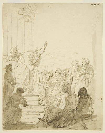 セント・ポールズの祭壇画の原画（紙に鉛筆と水彩画 作： Edward Bird