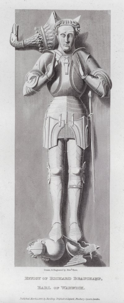 ワーウィック伯爵リチャード・ボーシャンの肖像（彫刻作品 作： Edward Blore