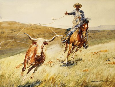 ステアのローピング 作： Edward Borein
