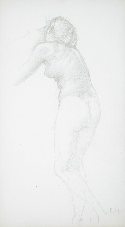 後ろから見た女性のヌード 作： Edward Burne-Jones