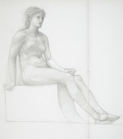 女性のヌードの脚 作： Edward Burne-Jones
