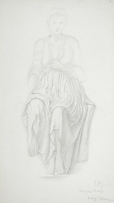 座る女性 作： Edward Burne-Jones