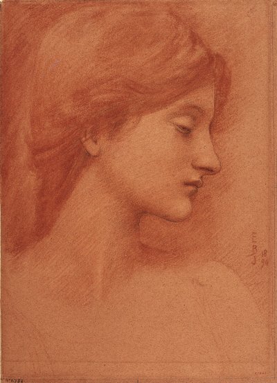 女性の頭の研究 作： Edward Burne-Jones