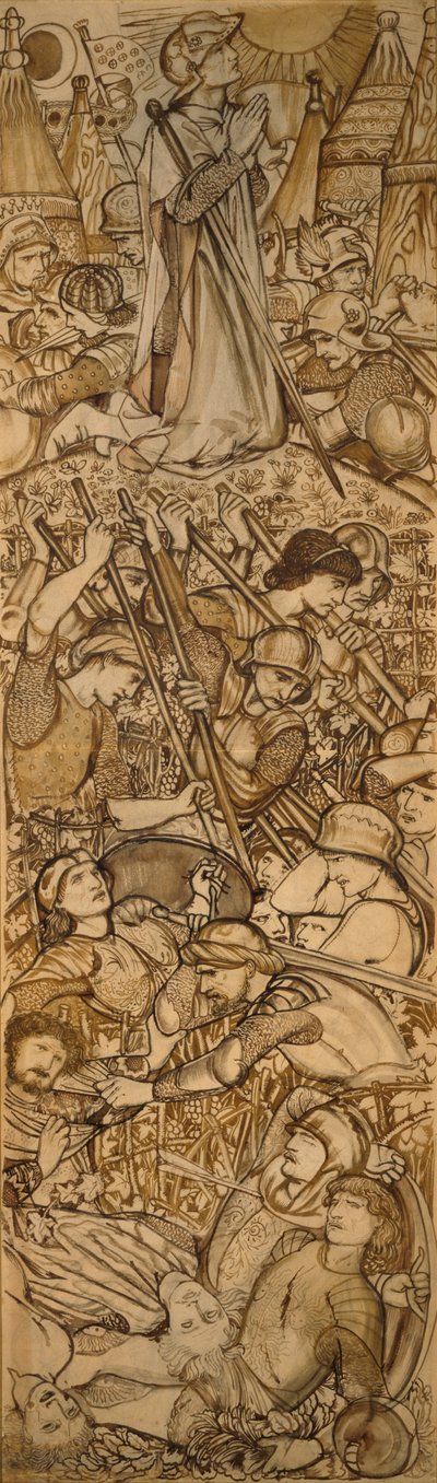 ベト＝ホロンの戦い - 太陽と月に静止を命じたヨシュア 作： Edward Burne-Jones