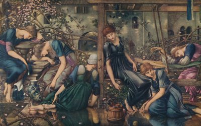 ブライアローズ、ガーデンコート、c1890、1922年。 作： Edward Burne Jones