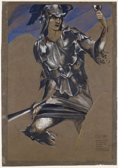 ペルセウスシリーズ-メデューサの発見のための鎧のペルセウスの研究 作： Edward Burne-Jones