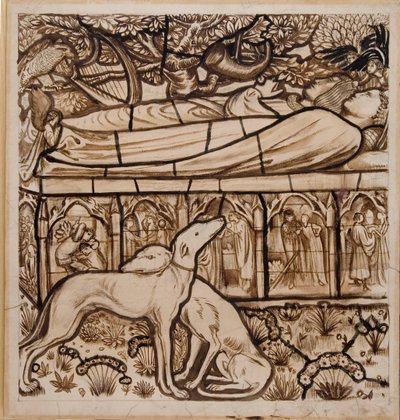 トリスタンとイゾルデの墓 作： Edward Burne Jones