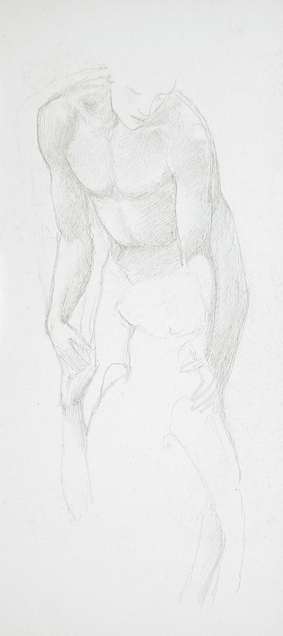 2体の男性の裸像 作： Edward Burne-Jones