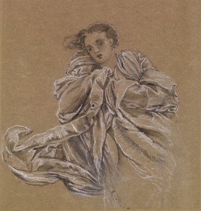 冬-フライングドレープの研究 作： Edward Burne Jones