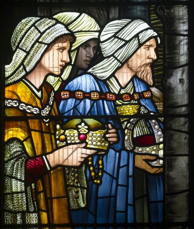 Harwarden、St Deiniol、Morris＆Co.、Edward Burne-Jones、The Magi、The Nativity、1898 作： Edward Burne Jones