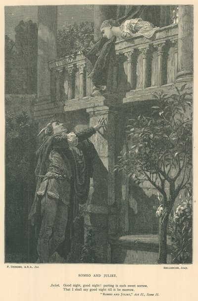 ロミオとジュリエットのイラスト 作： Edward Burne Jones