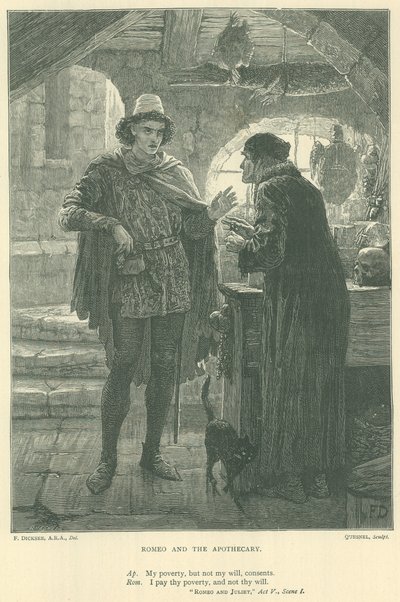 ロミオとジュリエットのイラスト 作： Edward Burne Jones