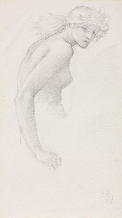 女性像の研究、1885年。 作： Edward Burne Jones
