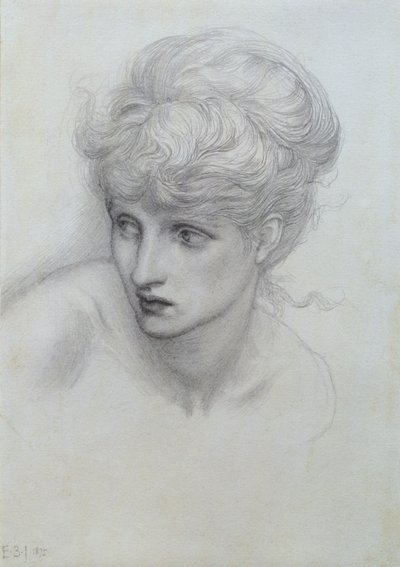 少女の頭の研究（198346も参照） 作： Edward Burne Jones