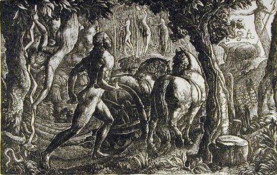 The Ploughman - 人生の最後の土手を耕すクリスチャン 作： Edward Calvert