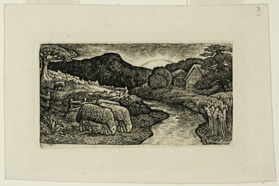 この牧場の羊 作： Edward Calvert