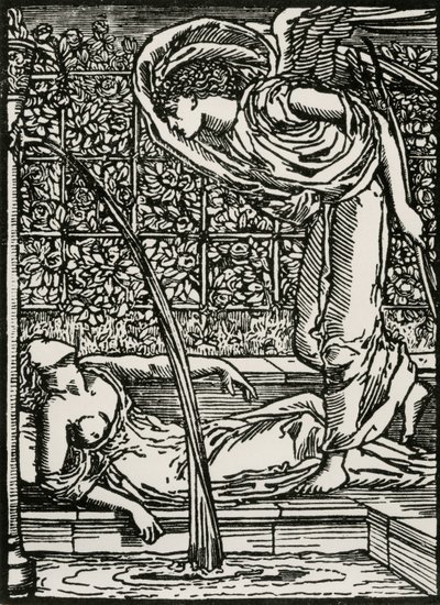 キューピッドがプシュケを一目見て 作： Edward Coley (after) Burne Jones