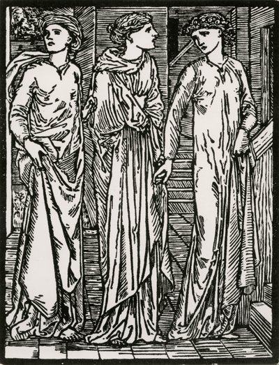 姉妹の最初の訪問 作： Edward Coley (after) Burne Jones