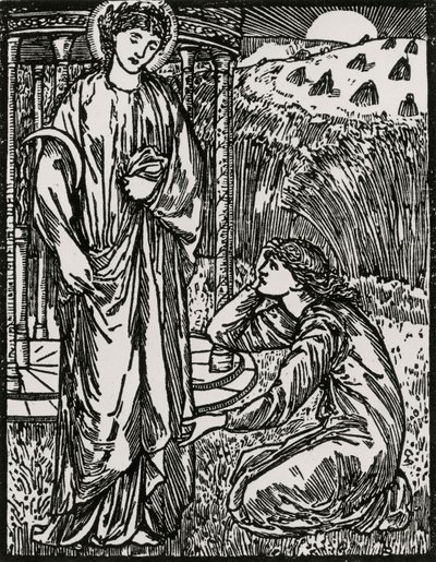 プシュケとケレス 作： Edward Coley (after) Burne Jones