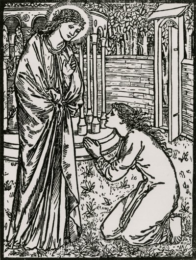 プシュケとジュノ 作： Edward Coley (after) Burne Jones