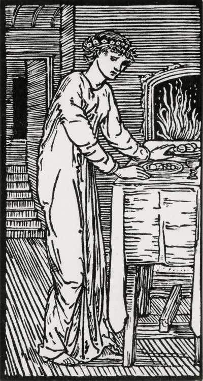 Psyche by the Table 作： Edward Coley (after) Burne Jones