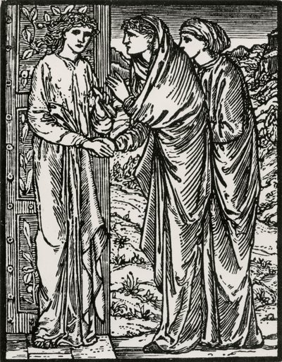 2回目の訪問 作： Edward Coley (after) Burne Jones