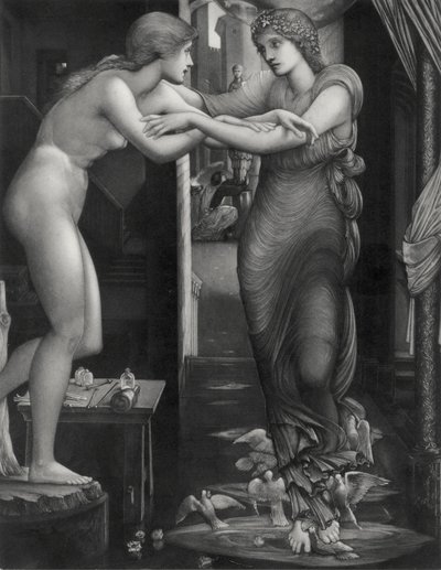 ガラテアの誕生」1885年頃（インド紙にメゾチント 作： Edward Coley (after) Burne Jones