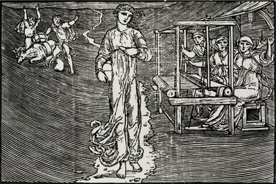ウィービング・ウィメン 作： Edward Coley (after) Burne Jones