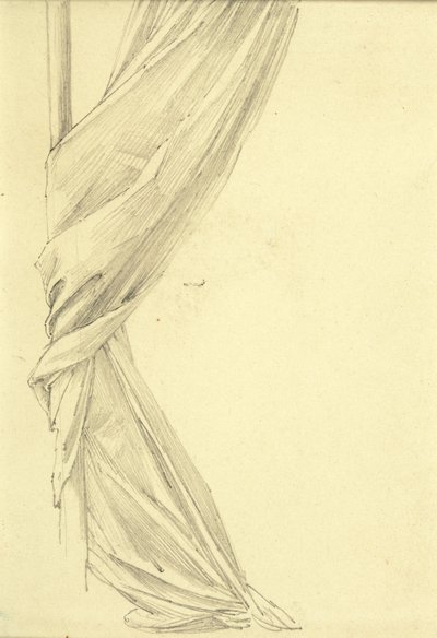 カーテンの研究 作： Edward Burne Jones